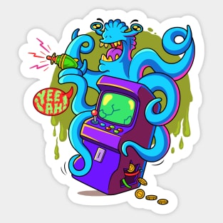 Alien Arcade Sticker